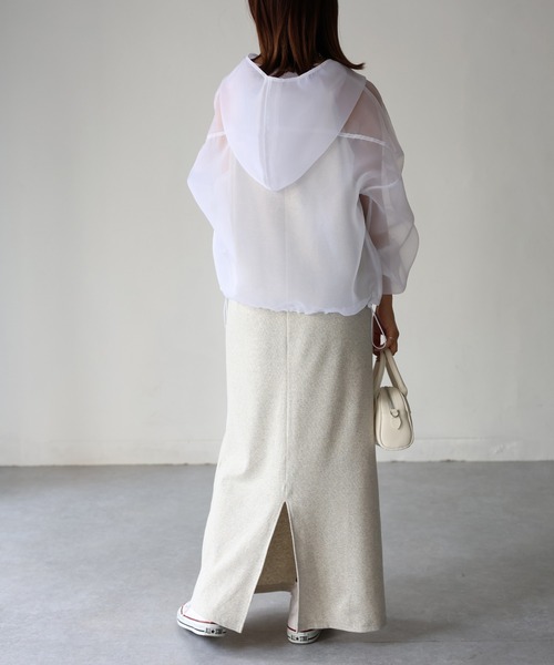 Riberry（リベリー）の「ドロストシアーアノラックパーカー（パーカー・レディース・オフホワイト/ブラック・FREE）」の15枚目の写真