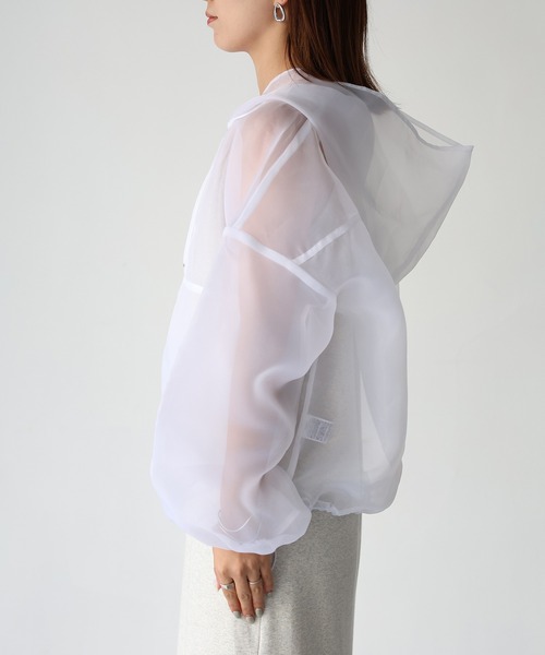 Riberry（リベリー）の「ドロストシアーアノラックパーカー（パーカー・レディース・オフホワイト/ブラック・FREE）」の18枚目の写真