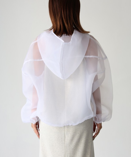 Riberry（リベリー）の「ドロストシアーアノラックパーカー（パーカー・レディース・オフホワイト/ブラック・FREE）」の19枚目の写真