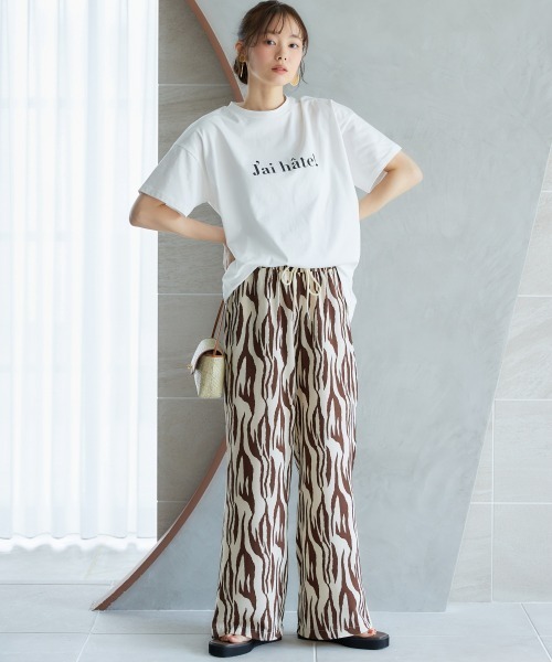 miclat（ミクラ）の「大きいサイズ　ルーズシルエットロゴプリントTシャツ　miclat（Tシャツ/カットソー・レディース・ネイビー/ホワイト/グリーン・L/LL/3L/4L/5L）」の11枚目の写真