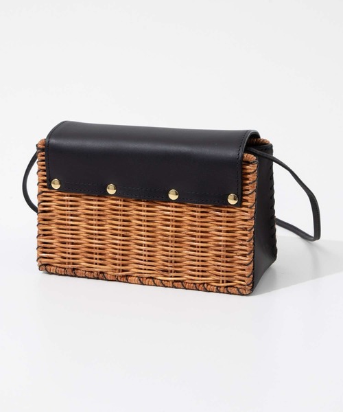 The Bagmati（ザバグマティ）の「BAGMATI LEATHER COMBINATION BASKET SHOULDERBAG バグマティ レザー使い かごバッグ　ショルダー（ショルダーバッグ・レディース・ブラック・FREE）」の11枚目の写真