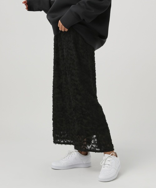 BAYFLOW(ベイフロー)の「シャギージャガードスカート(スカート・レディース・ブラック/オフホワイト/ブルー・FREE)」の13枚目の写真