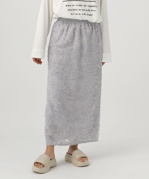 BAYFLOW(ベイフロー)の「シャギージャガードスカート(スカート・レディース・ブラック/オフホワイト/ブルー・FREE)」の9枚目の写真