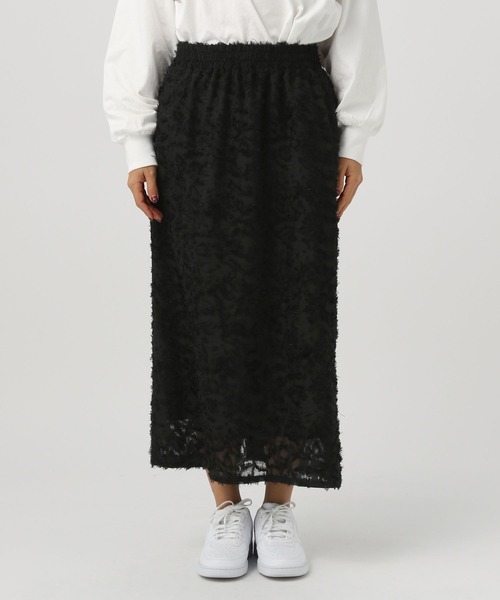 BAYFLOW(ベイフロー)の「シャギージャガードスカート(スカート・レディース・ブラック/オフホワイト/ブルー・FREE)」の21枚目の写真