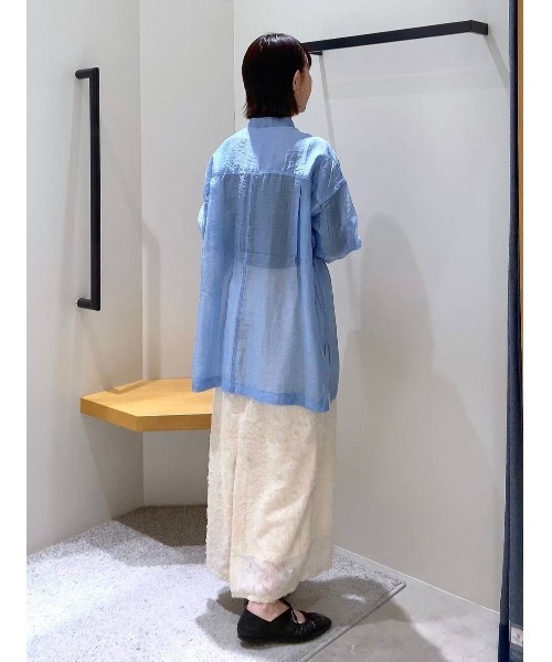 BAYFLOW(ベイフロー)の「シャギージャガードスカート(スカート・レディース・ブラック/オフホワイト/ブルー・FREE)」の6枚目の写真