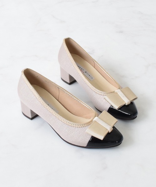 Bridget Birkin(ブリジットバーキン)の「【Bridget Birkin Walk】リボンモチーフパンプス(545233)(パンプス・レディース・ベージュ系その他/ブラック系その他・22.5/23/23.5/24/24.5)」の14枚目の写真