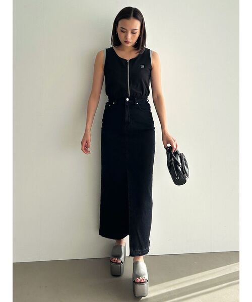 EMODA（エモダ）の「デニムカットオフマキシスカート（スカート・レディース・ブラック/グレー/インディゴブルー・SMALL/MEDIUM）」の15枚目の写真