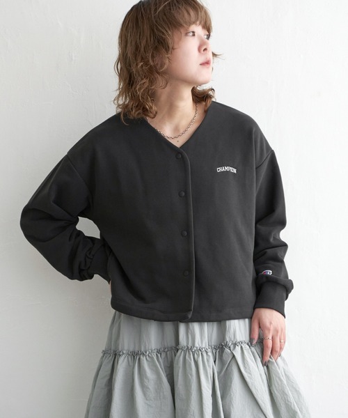 Champion(チャンピオン)の「Champion チャンピオン スウェットカーディガン(カーディガン/ボレロ・レディース・チャコールグレー/グレー系その他・M)」の2枚目の写真