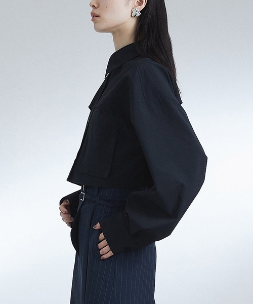 UNITED TOKYO（ユナイテッドトウキョウ）の「シアーレイヤードシャツ（シャツ/ブラウス・レディース・ブラック/マルチ/ベージュ・1/2）」の9枚目の写真