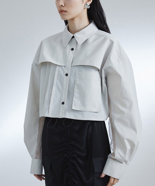 UNITED TOKYO（ユナイテッドトウキョウ）の「シアーレイヤードシャツ（シャツ/ブラウス・レディース・ブラック/マルチ/ベージュ・1/2）」の17枚目の写真