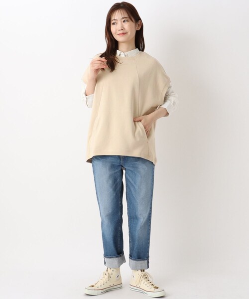 one'sterrace(ワンズテラス)の「裏毛ゆったりベスト(ベスト・レディース・グレー系その他7/ライトグレー系8/ベージュ系8・02)」の15枚目の写真