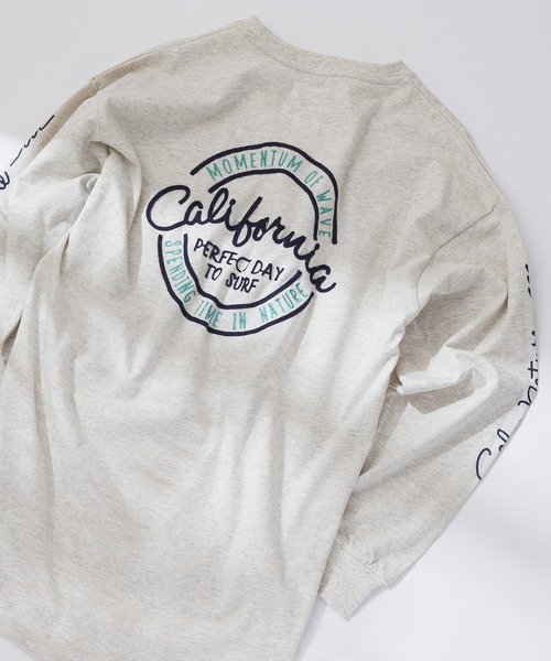 JEANS MATE(ジーンズメイト)の「【UNDERWRAPS/アンダーラップス】 バック刺繍ロンT(Tシャツ/カットソー・レディース・ホワイト/アイボリー/ブラック・MEDIUM/LARGE)」の1枚目の写真