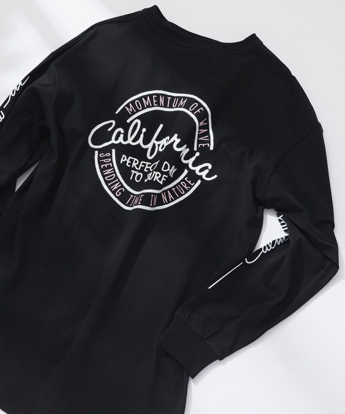 JEANS MATE(ジーンズメイト)の「【UNDERWRAPS/アンダーラップス】 バック刺繍ロンT(Tシャツ/カットソー・レディース・ホワイト/アイボリー/ブラック・MEDIUM/LARGE)」の3枚目の写真