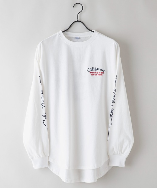 JEANS MATE(ジーンズメイト)の「【UNDERWRAPS/アンダーラップス】 バック刺繍ロンT(Tシャツ/カットソー・レディース・ホワイト/アイボリー/ブラック・MEDIUM/LARGE)」の10枚目の写真