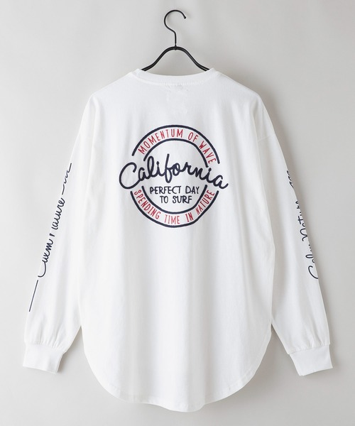 JEANS MATE(ジーンズメイト)の「【UNDERWRAPS/アンダーラップス】 バック刺繍ロンT(Tシャツ/カットソー・レディース・ホワイト/アイボリー/ブラック・MEDIUM/LARGE)」の11枚目の写真
