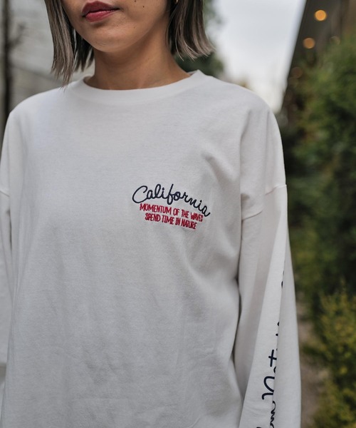 JEANS MATE(ジーンズメイト)の「【UNDERWRAPS/アンダーラップス】 バック刺繍ロンT(Tシャツ/カットソー・レディース・ホワイト/アイボリー/ブラック・MEDIUM/LARGE)」の19枚目の写真