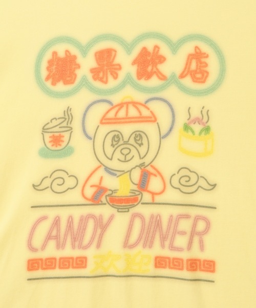 Candy Stripper(キャンディストリッパー)の「CANDY DINER BIG Tシャツ(Tシャツ/カットソー・レディース・オフホワイト/ブラック/イエロー・2)」の5枚目の写真