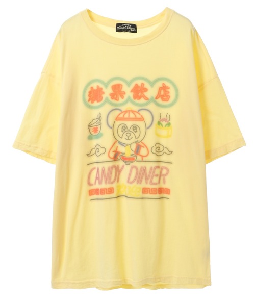 Candy Stripper(キャンディストリッパー)の「CANDY DINER BIG Tシャツ(Tシャツ/カットソー・レディース・オフホワイト/ブラック/イエロー・2)」の20枚目の写真