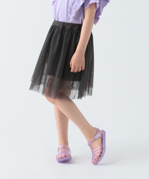 BAYFLOW(ベイフロー)の「チュールスカート(KIDS)(スカート・キッズ・アイボリー/パープル/チャコール・150cm/140cm/130cm/120cm/110cm)」の2枚目の写真