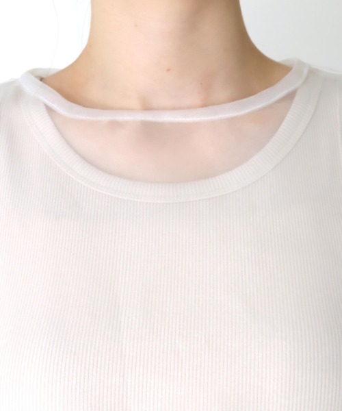 Three Four Time（ｽﾘｰﾌｫｰﾀｲﾑ）の「シアーアシメオーガンジーチュニックワンピース（チュニック・レディース・オフホワイト・FREE）」の9枚目の写真