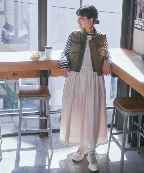 Bshop（ビショップ）の「eunoia | スリーブレスピンタックワンピース