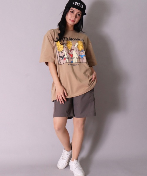 BAYBLO（ベイブロ）の「(BB)【ユニセックス】サマー グラフィック ストレッチ Tシャツ（Tシャツ/カットソー・メンズ・オフホワイト/ブラック/ベージュ・MEDIUM/LARGE）」の9枚目の写真