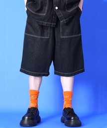 a.p.o.v. デニムワイドハーフパンツ