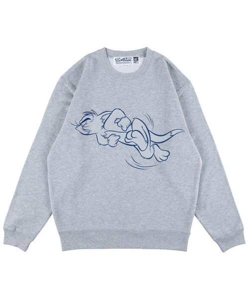 MEDICOM TOY LIFE ENTERTAINMENT(メディコムトイライフエンターテイメント)の「MLE<TOM and JERRY> CREW NECK SWEATSHIRT(TOM)(スウェット・メンズ・ホワイト/グレー・XX-LARGE/X-LARGE/LARGE/MEDIUM/SMALL)」の1枚目の写真