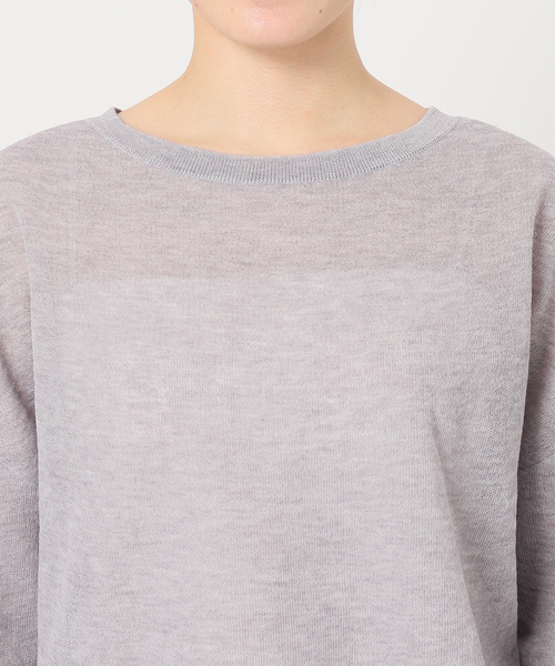 Noble（ノーブル）の「《追加》スポンジシアーニットプルオーバー2（ニット/セーター・レディース・ネイビー/ラベンダー/ライトグレー/アイボリー・FREE）」の14枚目の写真