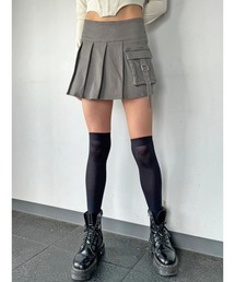 新品　EGOIST  プリーツスカート EGOIST スカート サイドベルトチェック柄スカート : ZOZOTOWN