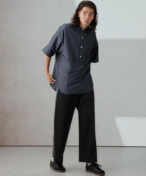 Apo(s)ture(アポスチャー)の「LUCAS-001/TRワイドパンツ(スラックス・メンズ・ベージュ/ブラウン/ブラック/グレー・XS/S/M/L/XL)」の17枚目の写真