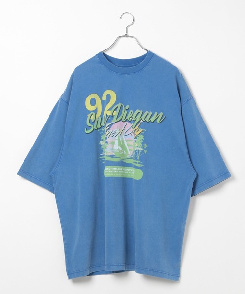PBLIM（ページボーイリム）の「PBLIM/レトロサマービッグT（Tシャツ/カットソー・レディース・ブルー/チャコールグレー/オフホワイト・LARGE/MEDIUM）」の17枚目の写真