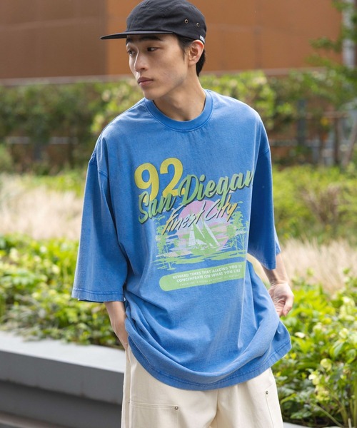 PBLIM（ページボーイリム）の「PBLIM/レトロサマービッグT（Tシャツ/カットソー・レディース・ブルー/チャコールグレー/オフホワイト・LARGE/MEDIUM）」の6枚目の写真