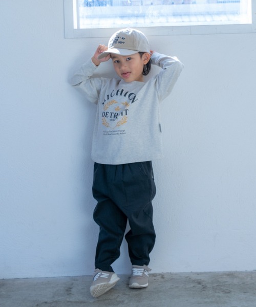 and D. petit main（アンドディープティマイン）の「カレッジロゴ刺繍CAP（キャップ・キッズ・ライトピンク/ベージュ/ネイビー・L(56cm)/M(54cm））」の9枚目の写真