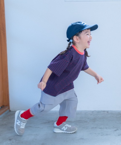 and D. petit main（アンドディープティマイン）の「カレッジロゴ刺繍CAP（キャップ・キッズ・ライトピンク/ベージュ/ネイビー・L(56cm)/M(54cm））」の12枚目の写真