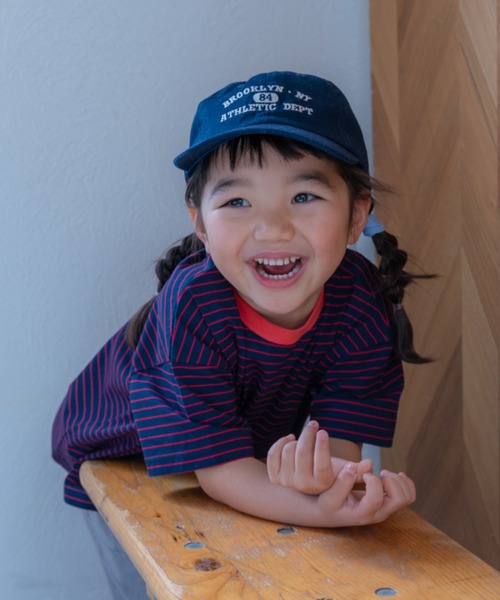 and D. petit main（アンドディープティマイン）の「カレッジロゴ刺繍CAP（キャップ・キッズ・ライトピンク/ベージュ/ネイビー・L(56cm)/M(54cm））」の11枚目の写真