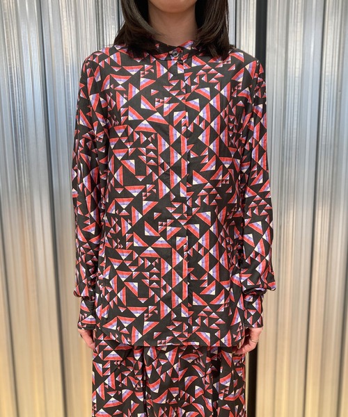 ISABEL MARANT（イザベルマラン）の「プリントブラウス（シャツ/ブラウス・レディース・ブラック系/ベージュ系・34）」の5枚目の写真