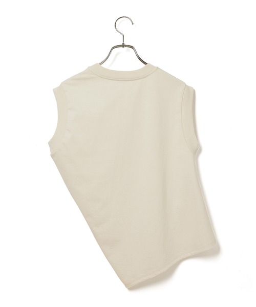 ADAM ET ROPE'（アダムエロペ）の「【サステナブル・洗える】ノースリーブTEE（タンクトップ・レディース・ブラック/ホワイト/ベージュ系その他・FREE）」の4枚目の写真