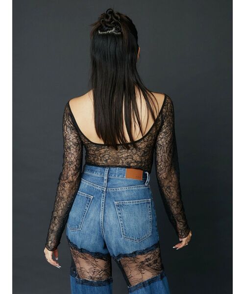 EVRIS（エヴリス）の「バックオープンレーストップス（Tシャツ/カットソー・レディース・その他1/ホワイト/ブラック・FREE）」の13枚目の写真