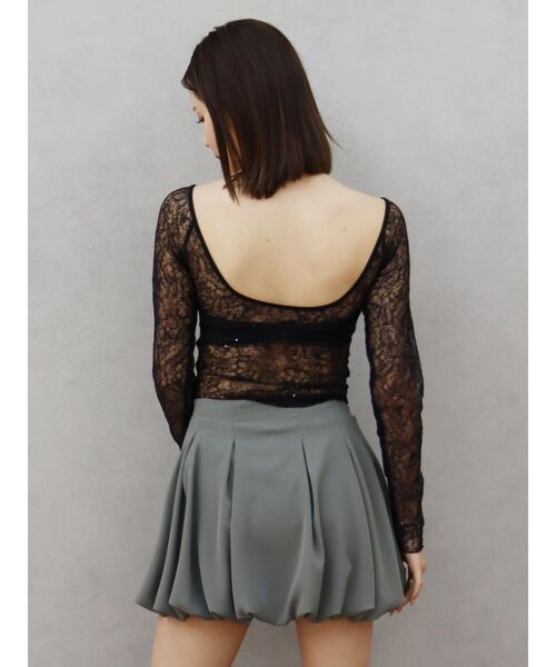 EVRIS（エヴリス）の「バックオープンレーストップス（Tシャツ/カットソー・レディース・その他1/ホワイト/ブラック・FREE）」の8枚目の写真