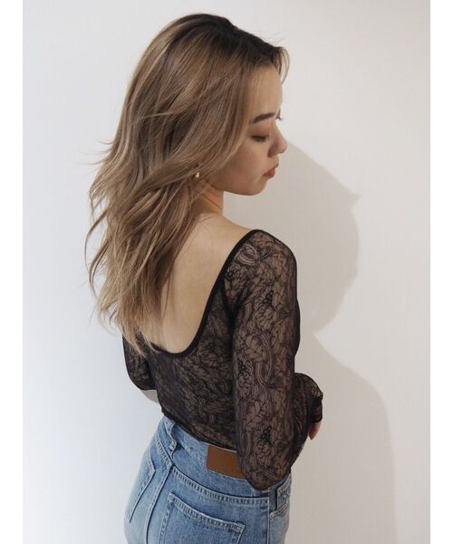 EVRIS（エヴリス）の「バックオープンレーストップス（Tシャツ/カットソー・レディース・その他1/ホワイト/ブラック・FREE）」の21枚目の写真