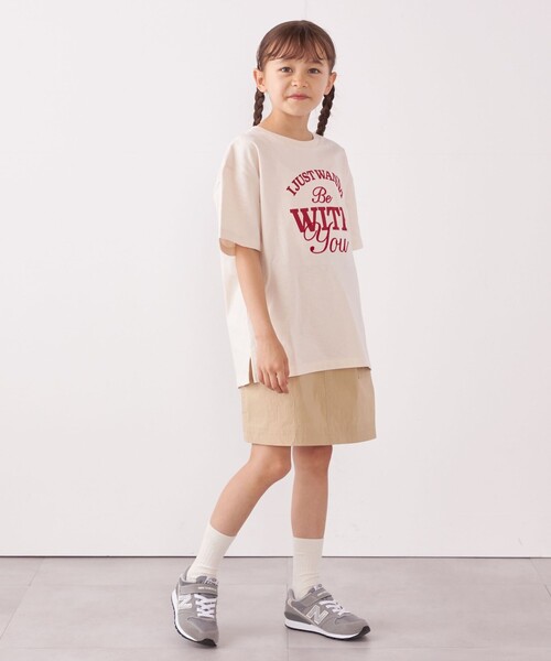 SHIPS any（シップス エニィ）の「SHIPS any: プリント × 刺繍 ロゴ Tシャツ<KIDS>（Tシャツ/カットソー・キッズ・ホワイト/ライトホワイト/ベージュ・150/130）」の10枚目の写真