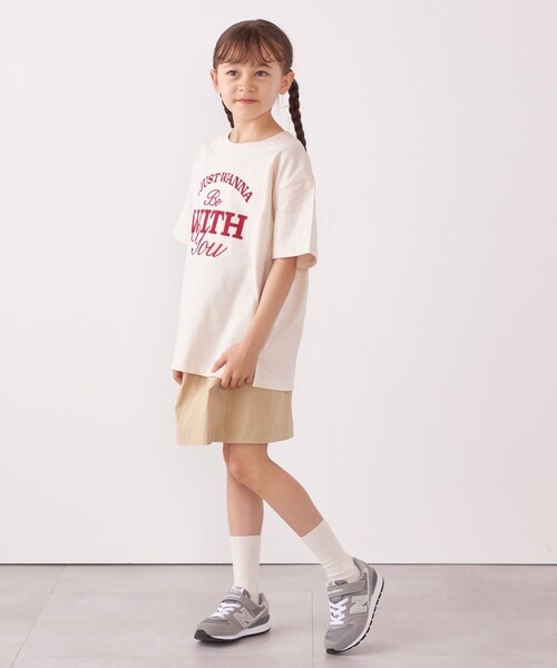 SHIPS any（シップス エニィ）の「SHIPS any: プリント × 刺繍 ロゴ Tシャツ<KIDS>（Tシャツ/カットソー・キッズ・ホワイト/ライトホワイト/ベージュ・150/130）」の11枚目の写真
