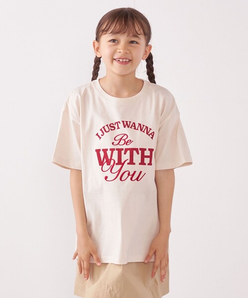 SHIPS any（シップス エニィ）の「SHIPS any: プリント × 刺繍 ロゴ Tシャツ<KIDS>（Tシャツ/カットソー・キッズ・ホワイト/ライトホワイト/ベージュ・150/130）」の12枚目の写真