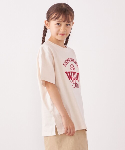 SHIPS any（シップス エニィ）の「SHIPS any: プリント × 刺繍 ロゴ Tシャツ<KIDS>（Tシャツ/カットソー・キッズ・ホワイト/ライトホワイト/ベージュ・150/130）」の13枚目の写真