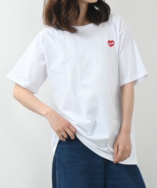 Felt-Maglietta（フェルトマリエッタ）の「[ROUXDI PERFE ルゥディパフィー]ハート柄ロゴ刺繍Tシャツ（Tシャツ/カットソー・メンズ・ホワイト・MEDIUM/LARGE/X-LARGE）」の5枚目の写真