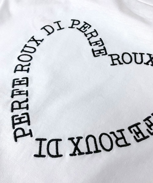 Felt-Maglietta（フェルトマリエッタ）の「[ROUXDI PERFE ルゥディパフィー]ハート柄ロゴ刺繍Tシャツ（Tシャツ/カットソー・メンズ・ホワイト・MEDIUM/LARGE/X-LARGE）」の9枚目の写真