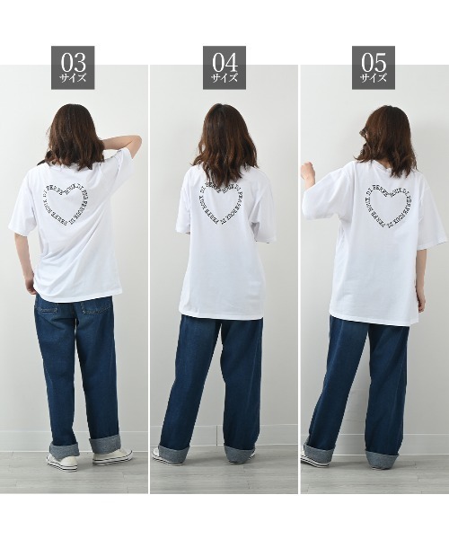 ROUXDI PERFE ルゥディパフィー]ハート柄ロゴ刺繍Tシャツ（Tシャツ