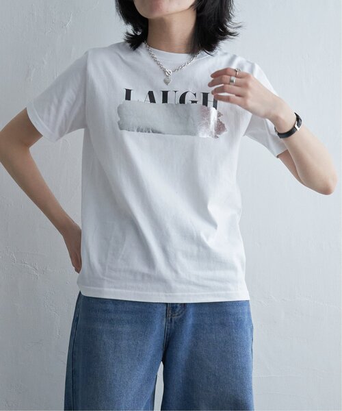 VENCEEXCHANGE(ヴァンスエクスチェンジ)の「ロゴ箔プリントコンパクトTシャツ(Tシャツ/カットソー・レディース・ゴールド/シルバー系/ブラック・FREE)」の21枚目の写真