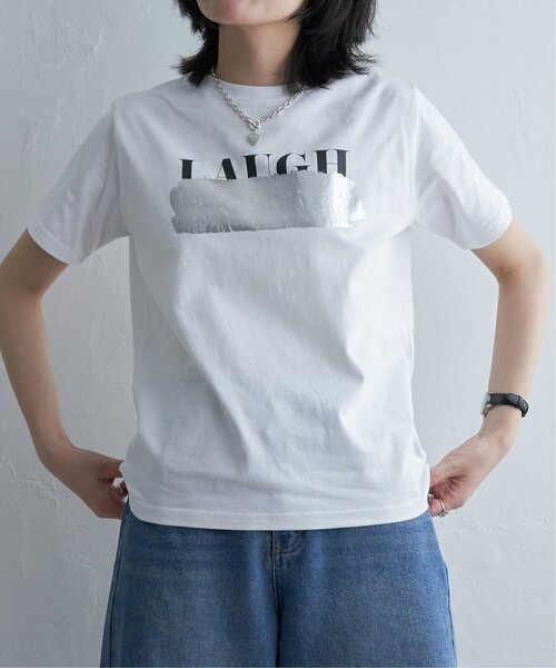 VENCEEXCHANGE(ヴァンスエクスチェンジ)の「ロゴ箔プリントコンパクトTシャツ(Tシャツ/カットソー・レディース・ゴールド/シルバー系/ブラック・FREE)」の20枚目の写真